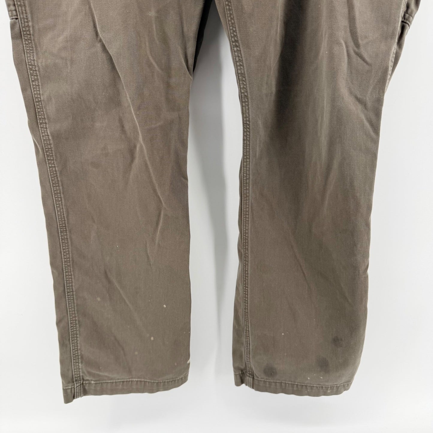 Carhartt Loose Fit Carpenter Pants Canvas Utility Workwear 38x31 Faded Green