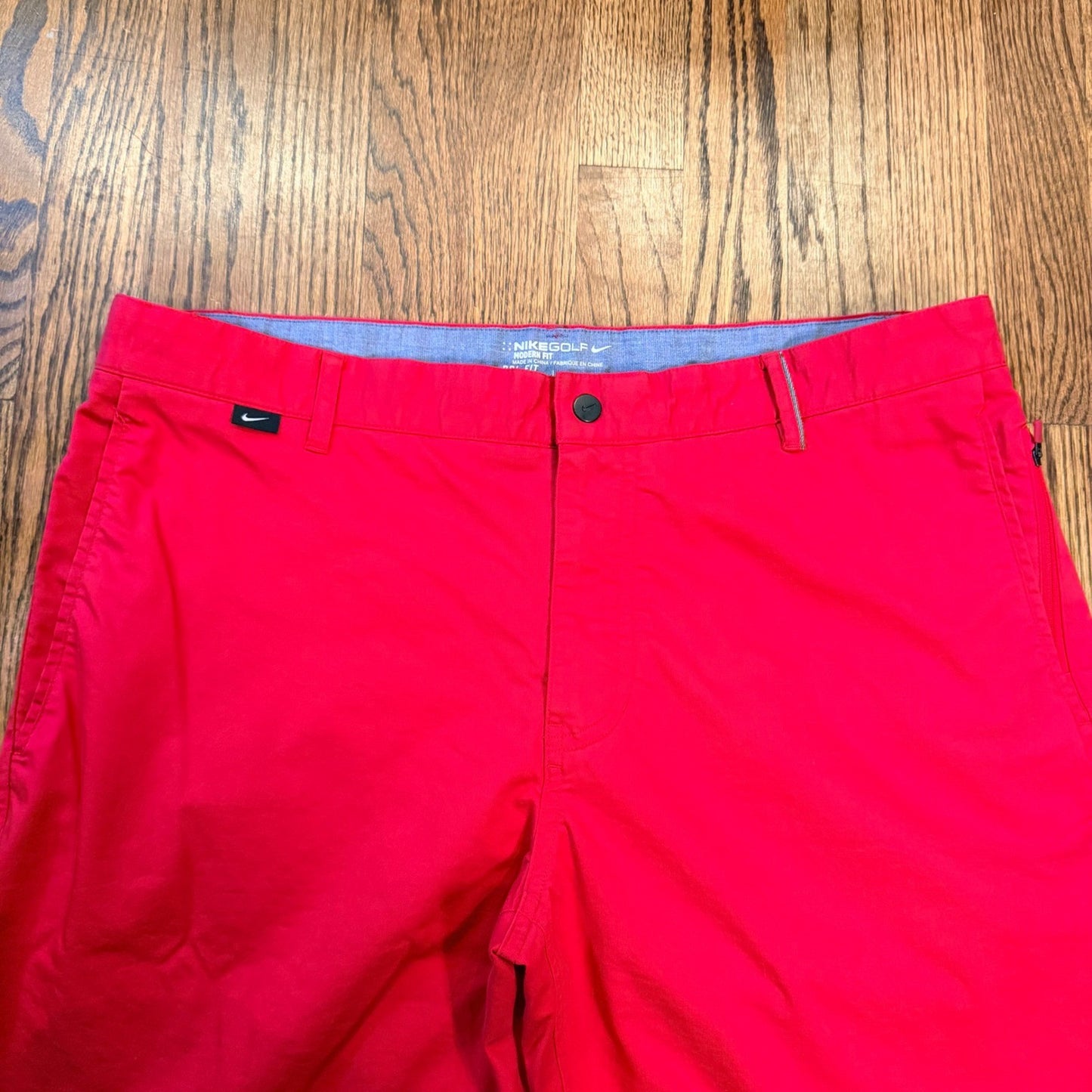 Nike Golf Modern Fit Dri-FIT Pants 36x32 Red Performance Trousers
