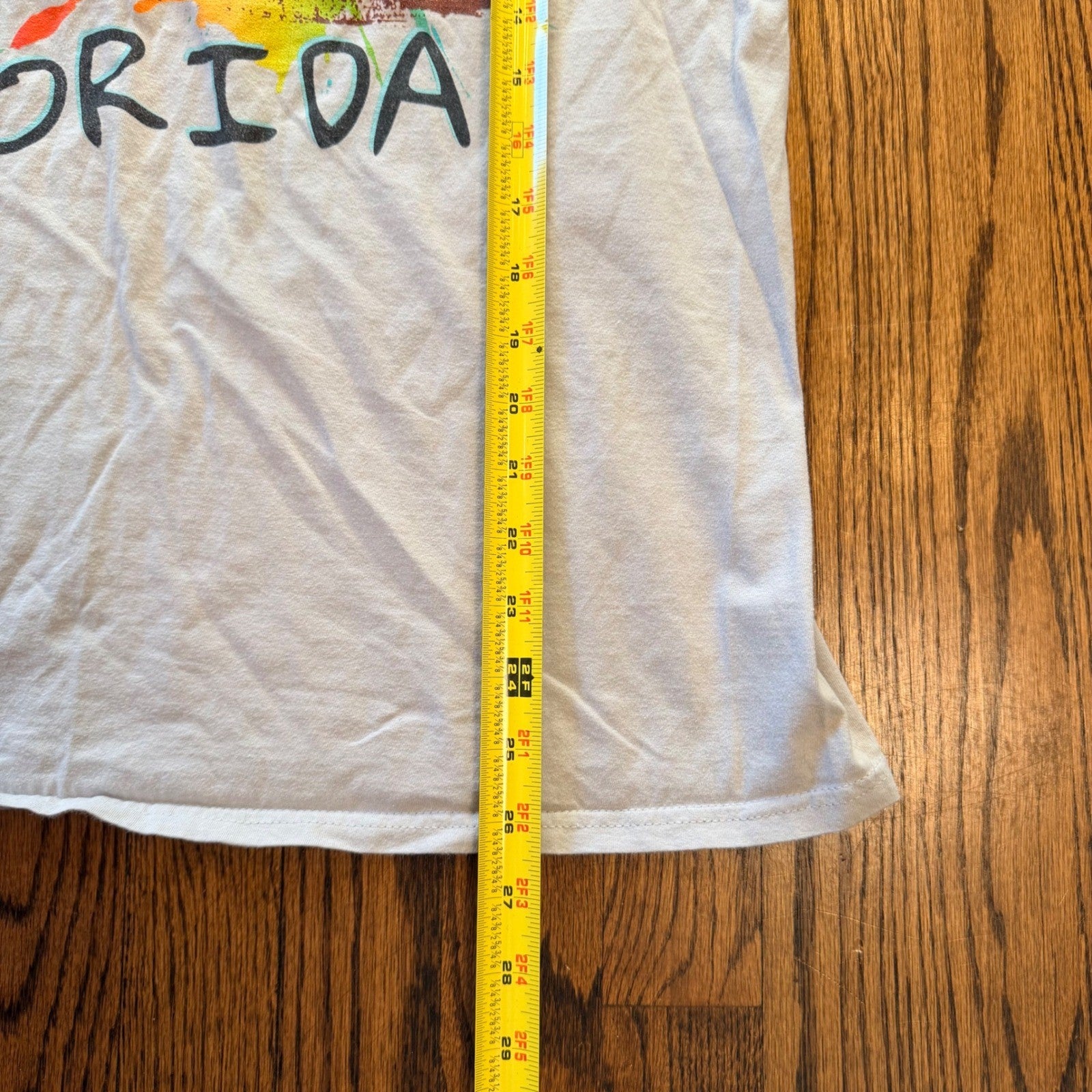 Unbranded Florida Souvenir T-Shirt Palm Tree Graphic Large White
