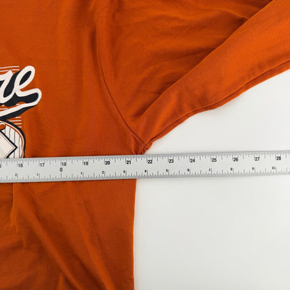 BDA Sports Baltimore Orioles Graphic Sweatshirt Lightweight Pullover M Orange