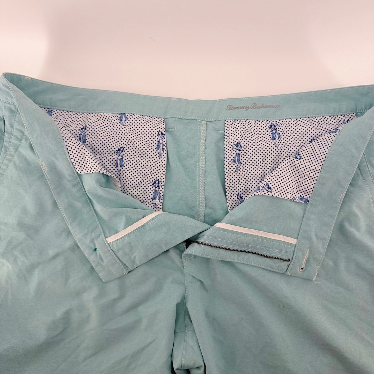Tommy Bahama Boracay Chino Shorts Aqua Blue Tropical Summer 42 Mens
