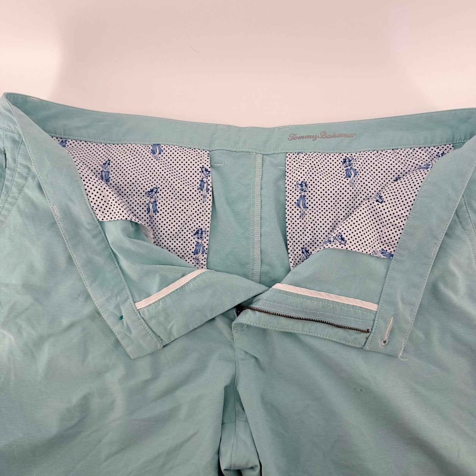 Tommy Bahama Boracay Chino Shorts Aqua Blue Tropical Summer 42 Mens