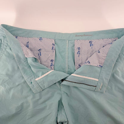 Tommy Bahama Boracay Chino Shorts Aqua Blue Tropical Summer 42 Mens