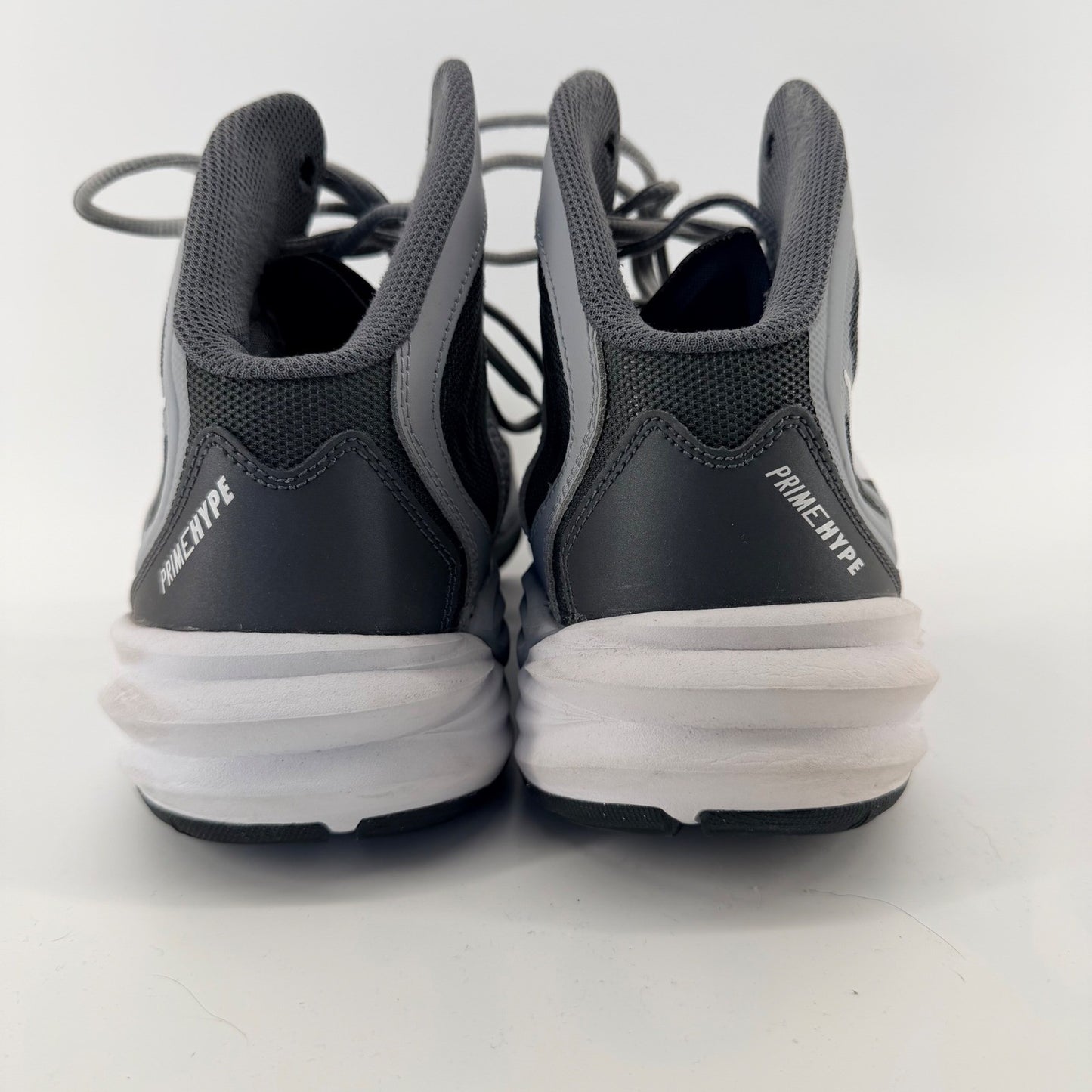 Nike Prime Hype DF Basketball Shoes High Top Athletic Sneakers 12 Grey White