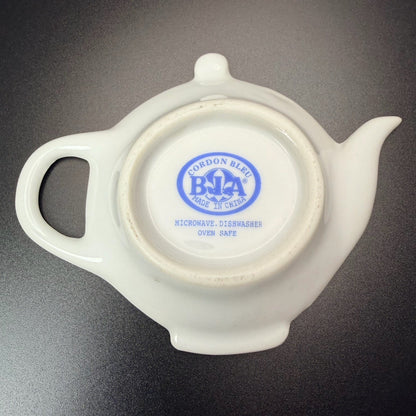 BIA Cordon Bleu Teapot Tea Bag Holders Set of 2 Floral White Porcelain One Size
