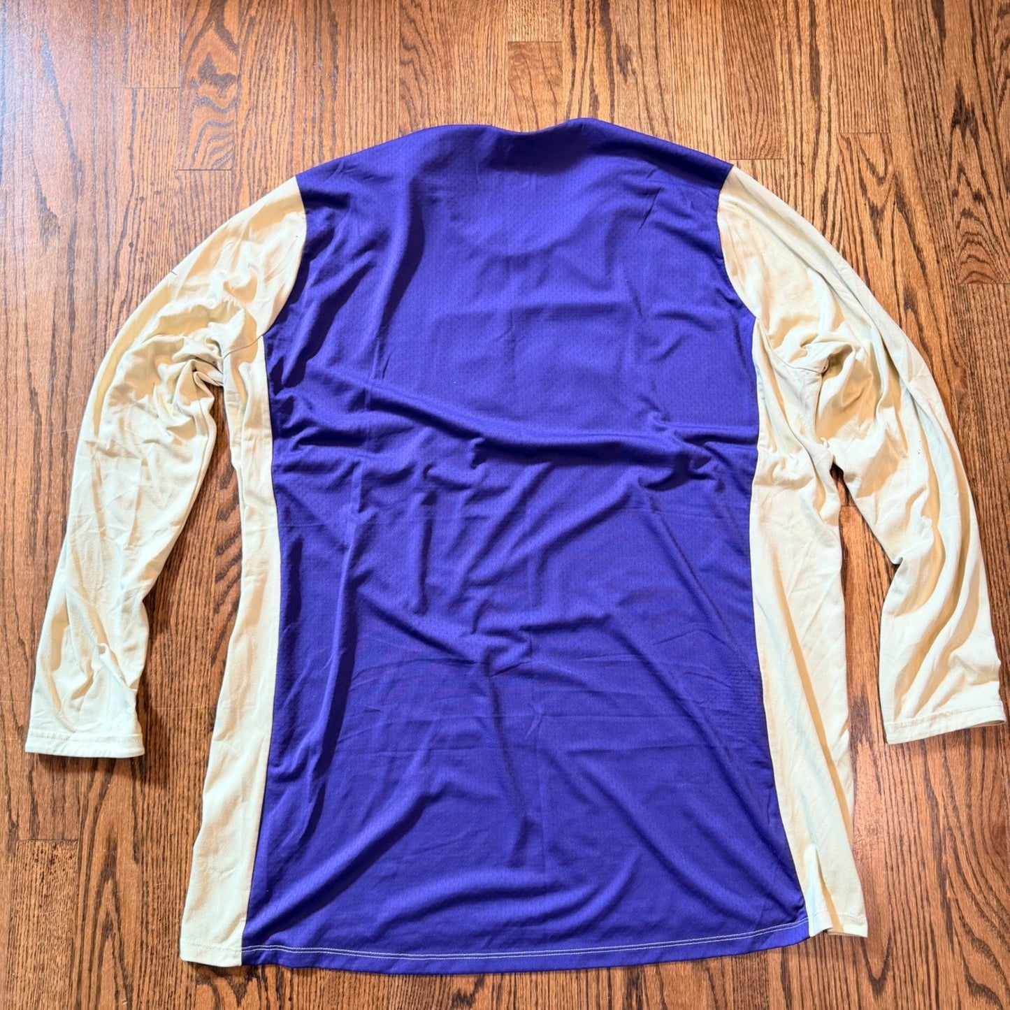 Nike Washington Huskies Dri-FIT Long Sleeve Training Shirt XL Gold Purple