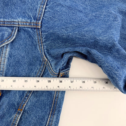 Jordache Vintage Denim Trucker Jacket 90s Rugged Cotton Blue Large