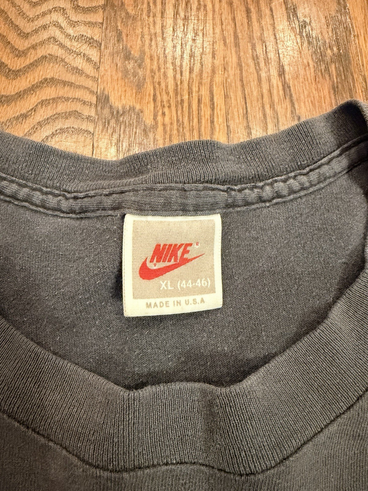 Vintage 90s Nike Air Jordan Flight School T Single Stitch Black Salesman 6 SZ XL