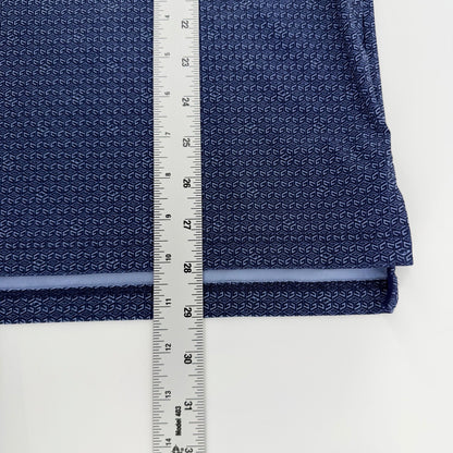 Greyson Geometric Print Performance Golf Polo Shirt Crest Logo Navy Blue M