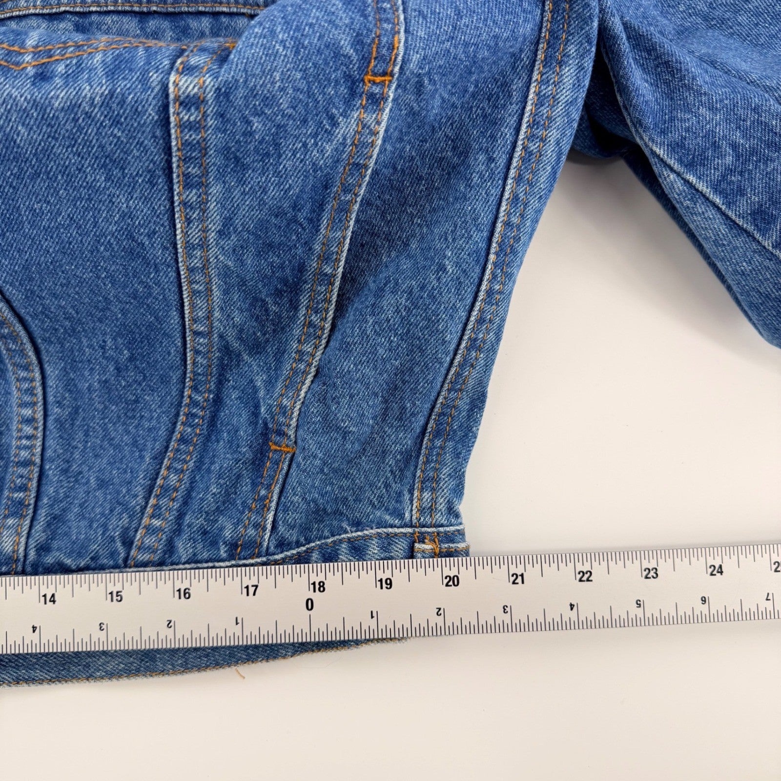 Jordache Vintage Denim Trucker Jacket 90s Rugged Cotton Blue Large