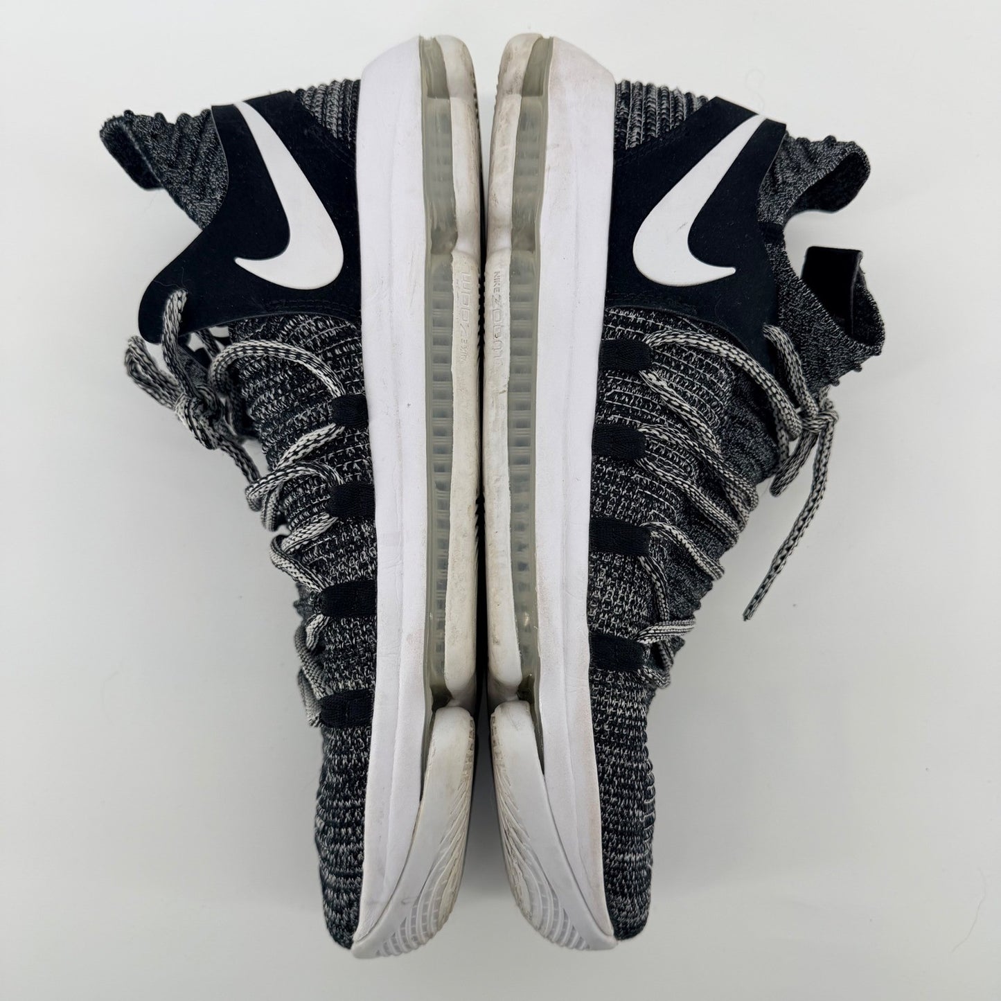 Nike Zoom KD 10 Oreo Basketball Shoes Flyknit Kevin Durant Black White Mens