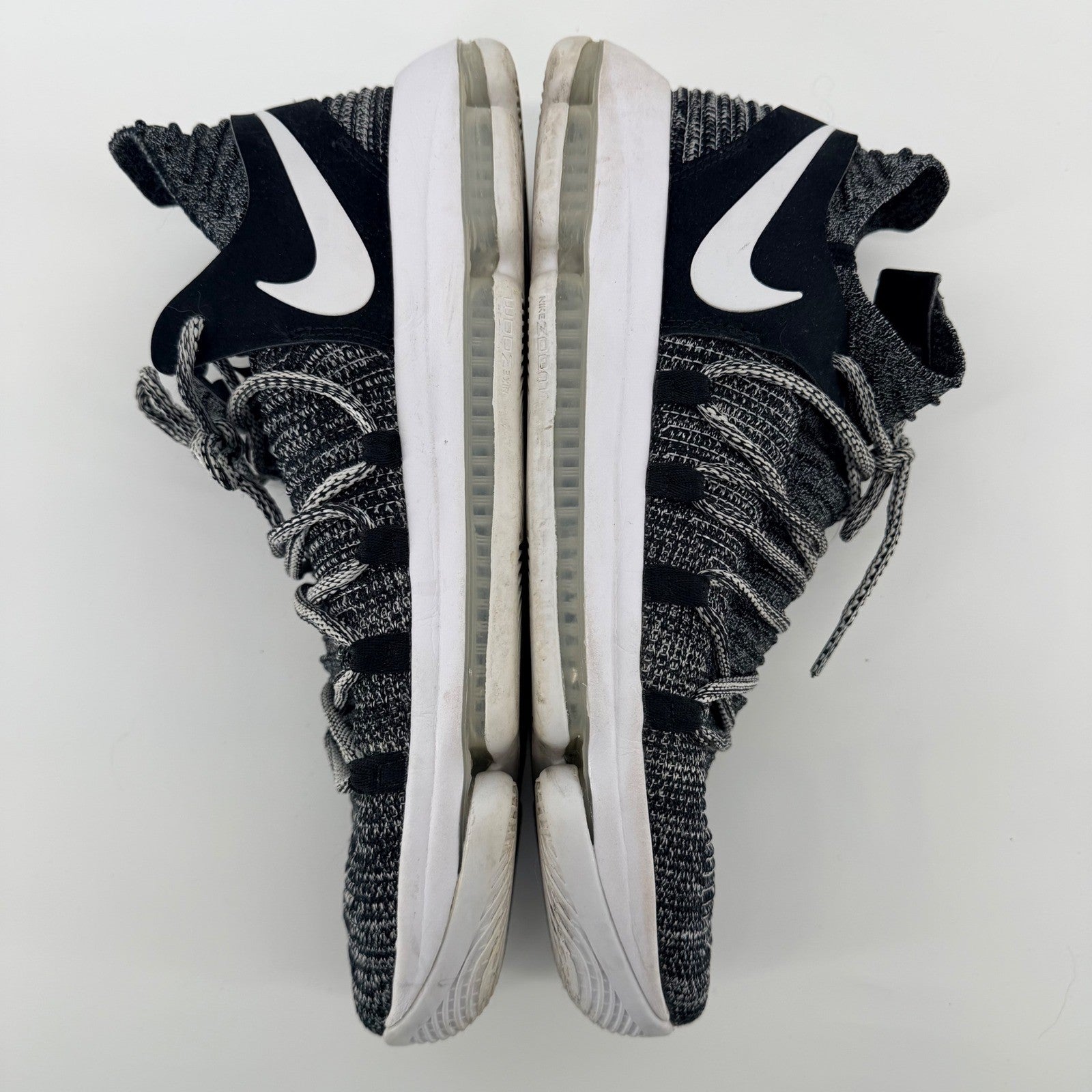 Nike Zoom KD 10 Oreo Basketball Shoes Flyknit Kevin Durant Black White Mens
