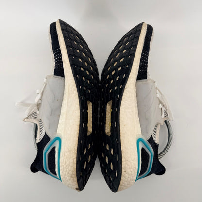 Adidas Ultraboost 19 Running Shoes White Black Blue Primeknit G54012 Mens 12