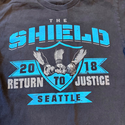 WWE The Shield Return to Justice Seattle 2018 Graphic T-Shirt Youth Black