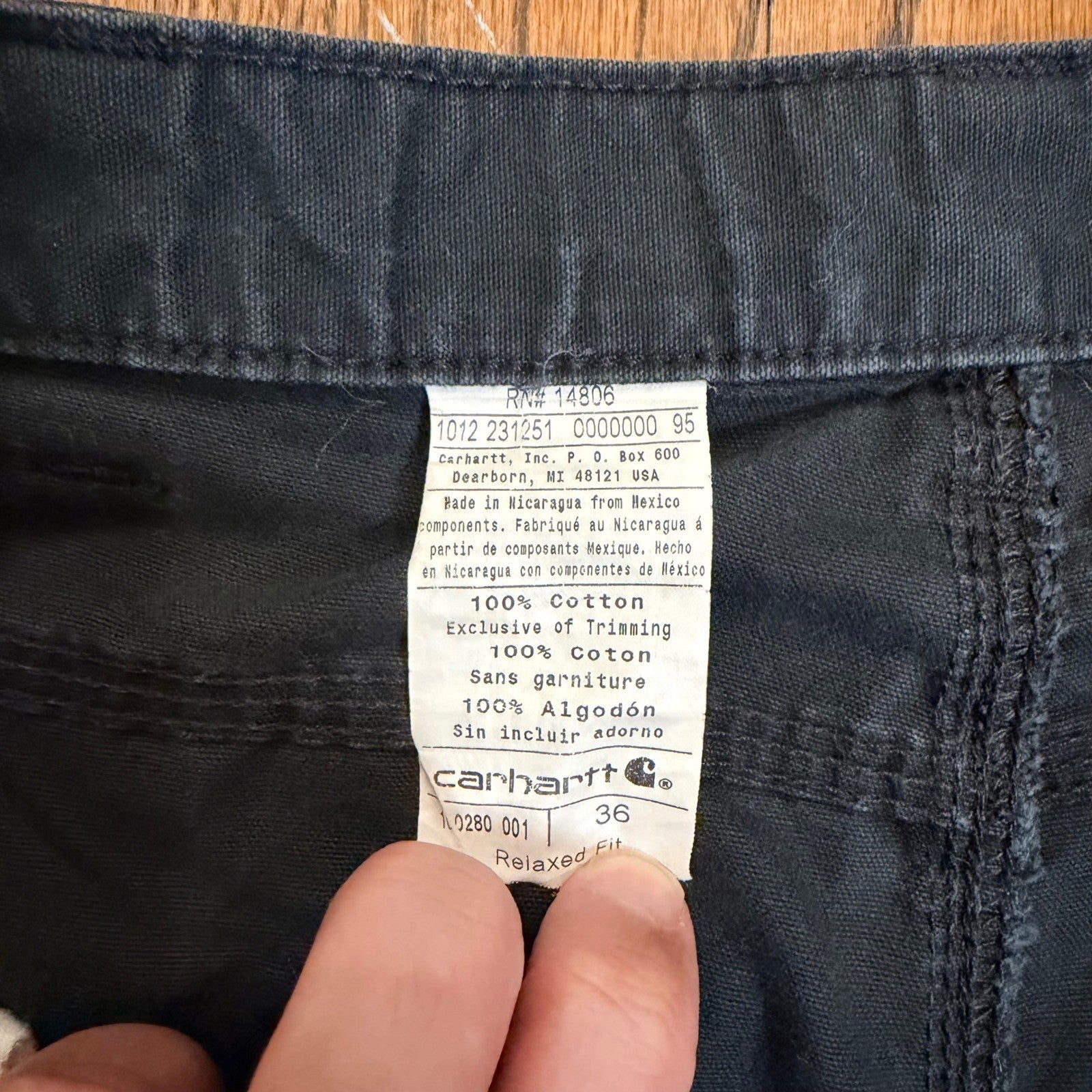 Carhartt Rugged Flex Canvas Work Shorts Utility Carpenter 34 Gray Distressed