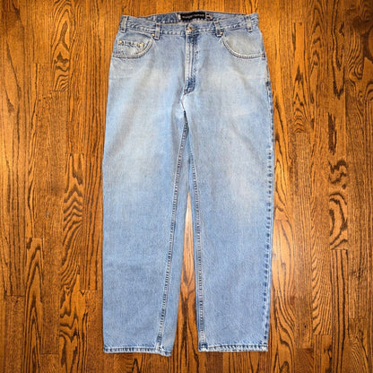 Levi SilverTab Straight Relaxed Jeans Vintage 1998 Made in USA 36x32 Light Wash