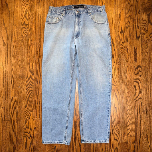 Levi SilverTab Straight Relaxed Jeans Vintage 1998 Made in USA 36x32 Light Wash