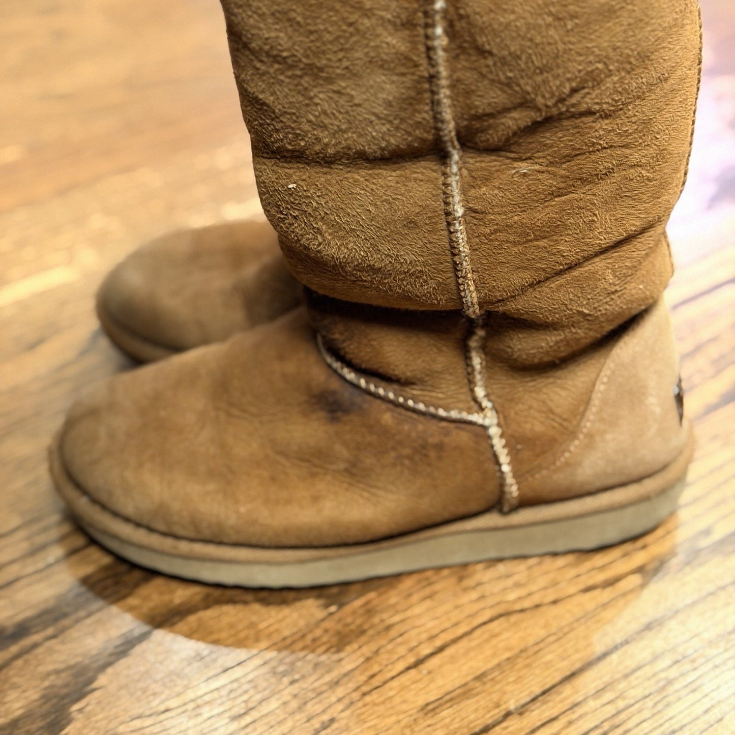 Ugg Australia Classic II Tall Boots Chestnut Sheepskin Women's size 7 S/N 5815