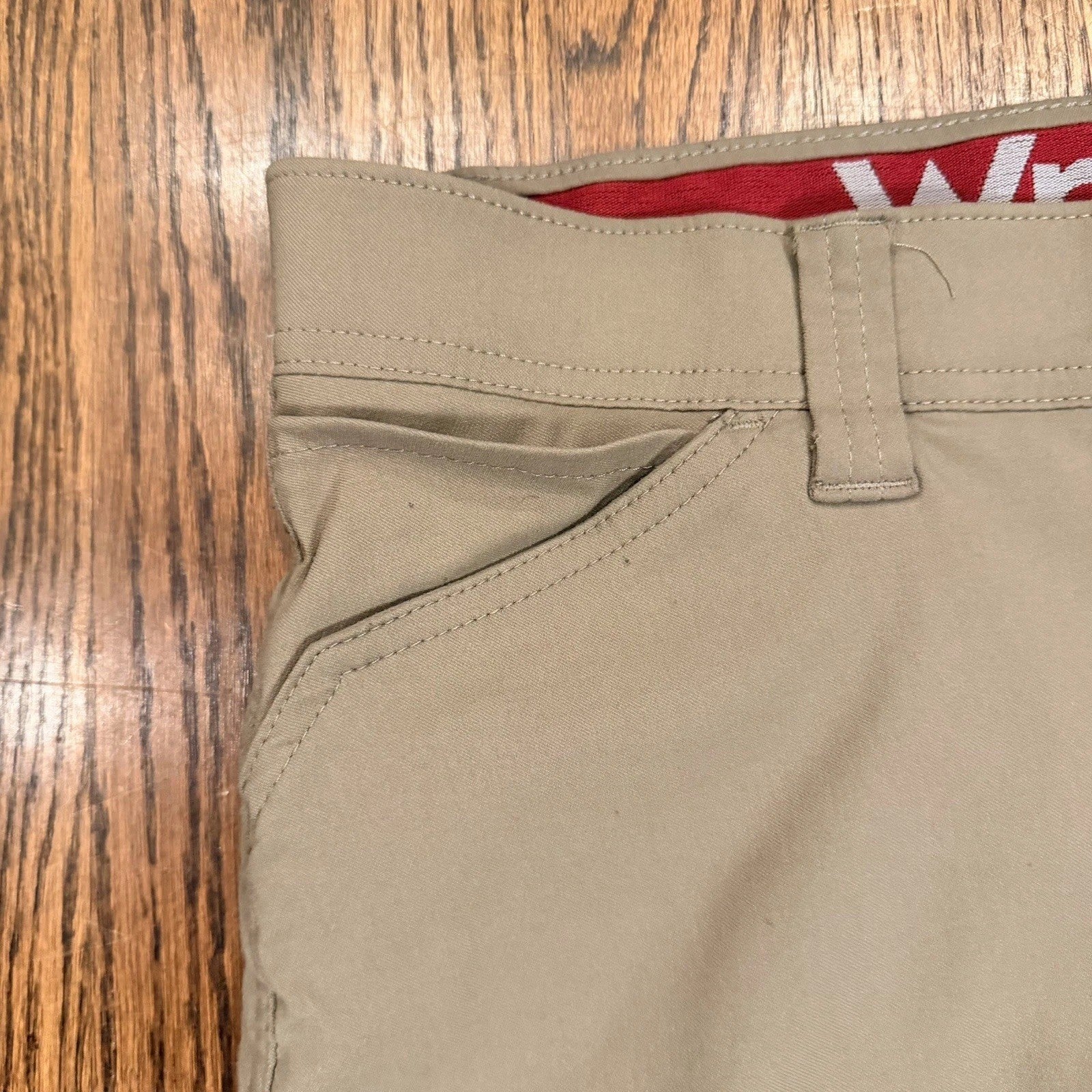 Wrangler Pants Men's 38x30 Tan Flex Waist Cargo Hiking Straight 10NW788FR