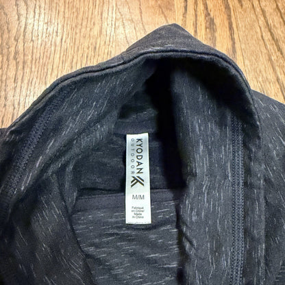 Kyodan Outdoor Cowl Neck Space Dye Pullover Thumbhole Pockets Size M Gray