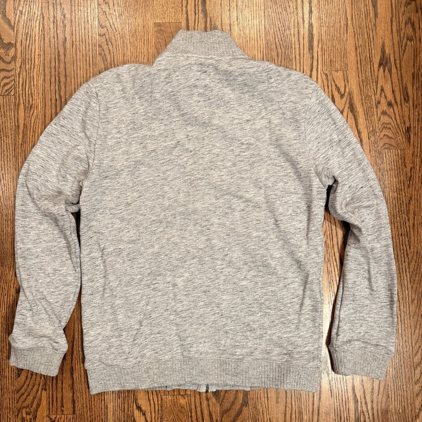 Linksoul Men’s Medium Full Zip Knit Sweater Jacket Heather Gray Golf Casual