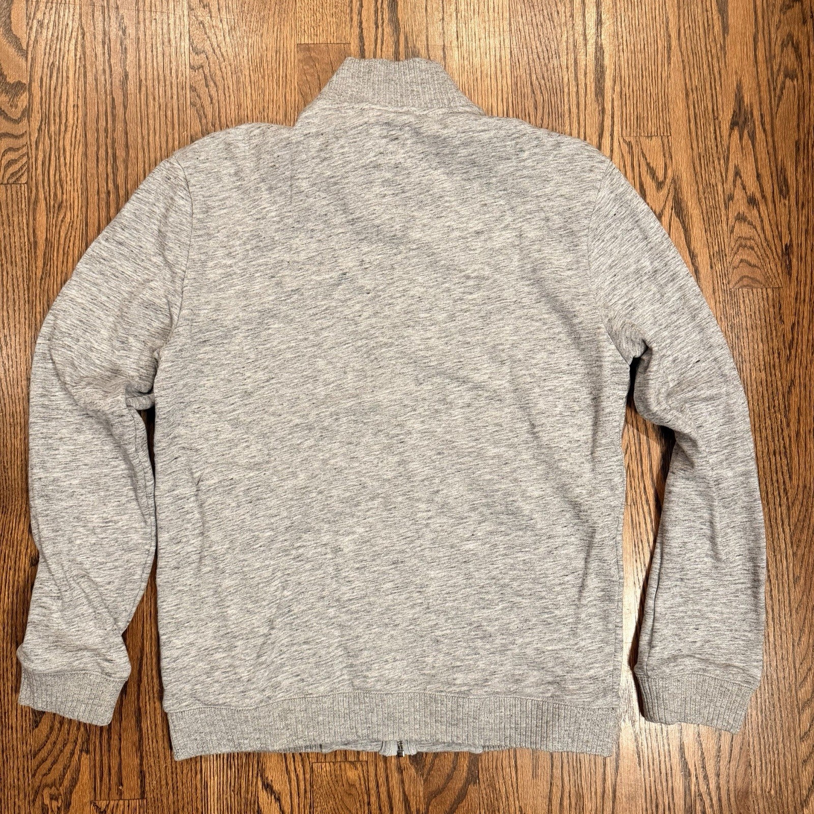 Linksoul Men’s Medium Full Zip Knit Sweater Jacket Heather Gray Golf Casual