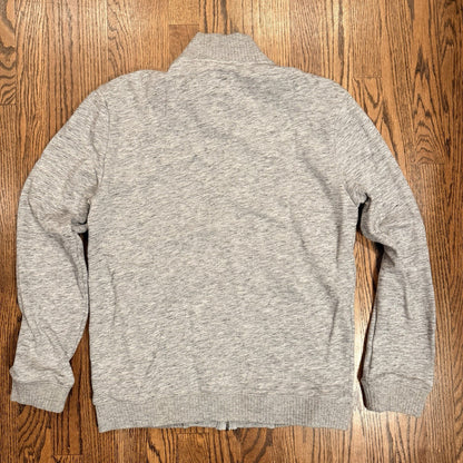 Linksoul Men’s Medium Full Zip Knit Sweater Jacket Heather Gray Golf Casual
