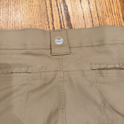 Wrangler Pants Men's 38x30 Tan Flex Waist Cargo Hiking Straight 10NW788FR