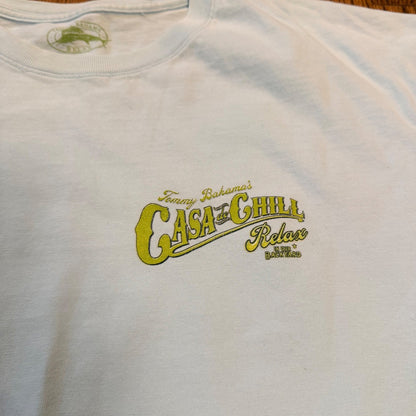 Tommy Bahama Relax Casa de Chill Graphic T-Shirt XL Light Blue Tropical Beach