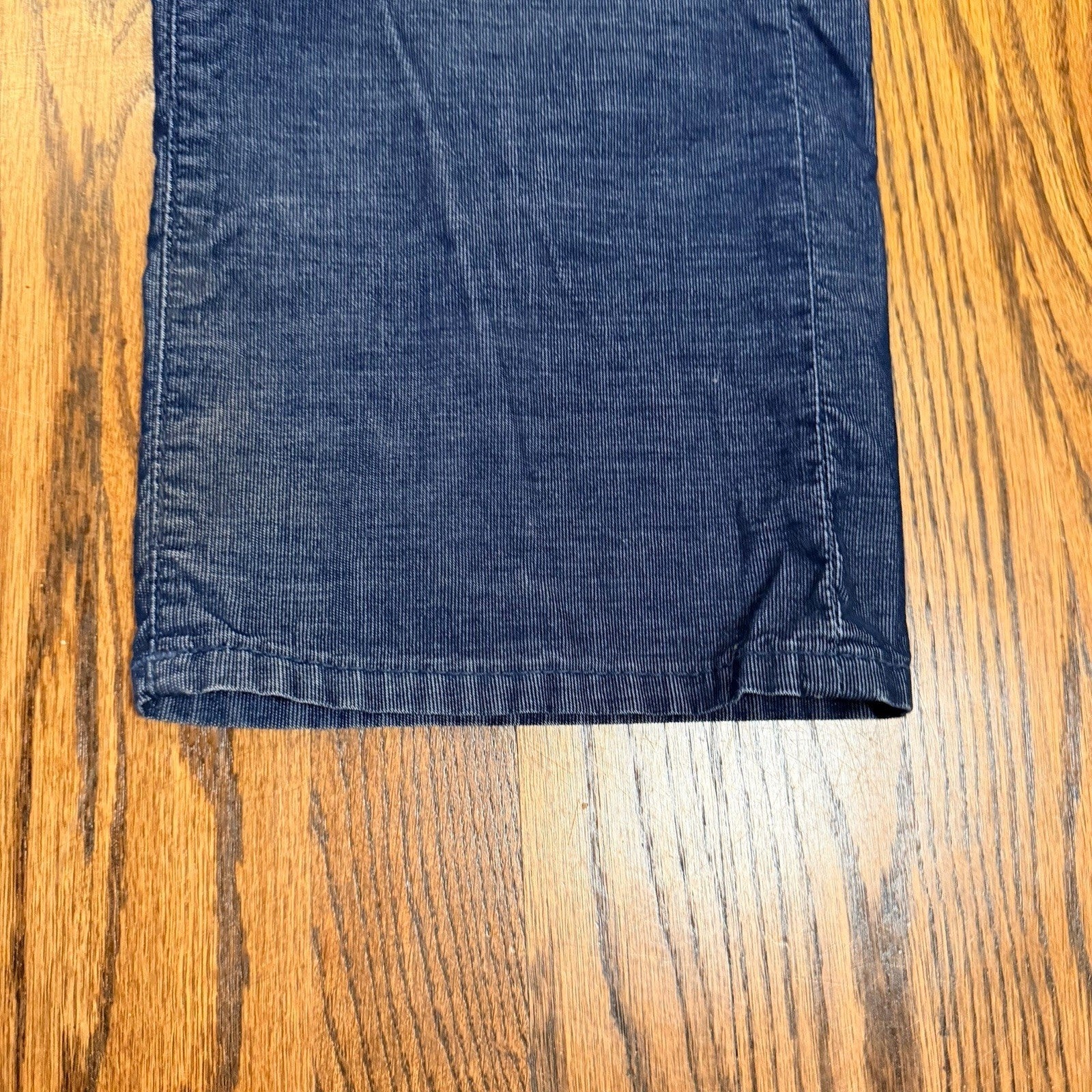 True Religion Ricky Relaxed Straight Cord Pants 36 Blue Horseshoe Flap Pocket