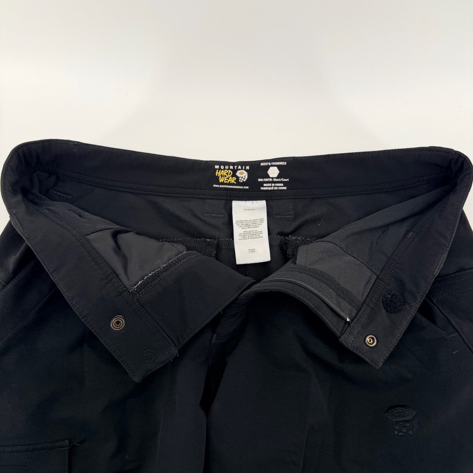 Mountain Hardwear Mens Technical Hiking Cargo Pants Softshell Black 34 Short