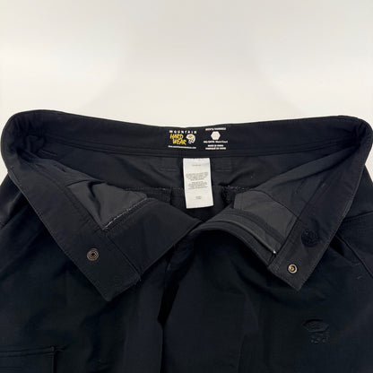 Mountain Hardwear Mens Technical Hiking Cargo Pants Softshell Black 34 Short