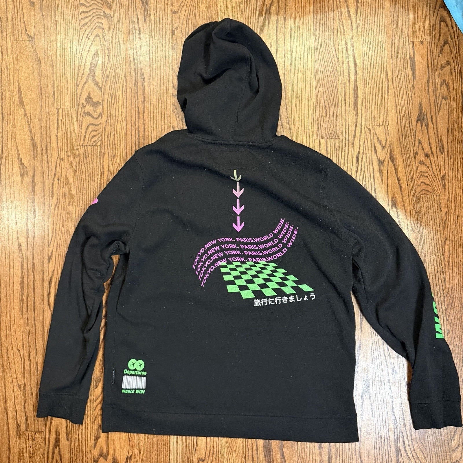 Brooklyn Cloth Worldwide Hoodie Tokyo New York Paris Size XL PreOwned Good
