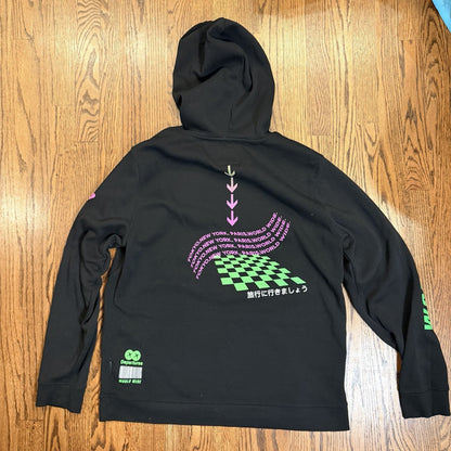 Brooklyn Cloth Worldwide Hoodie Tokyo New York Paris Size XL PreOwned Good