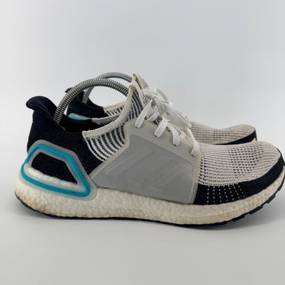 Adidas Ultraboost 19 Running Shoes White Black Blue Primeknit G54012 Mens 12