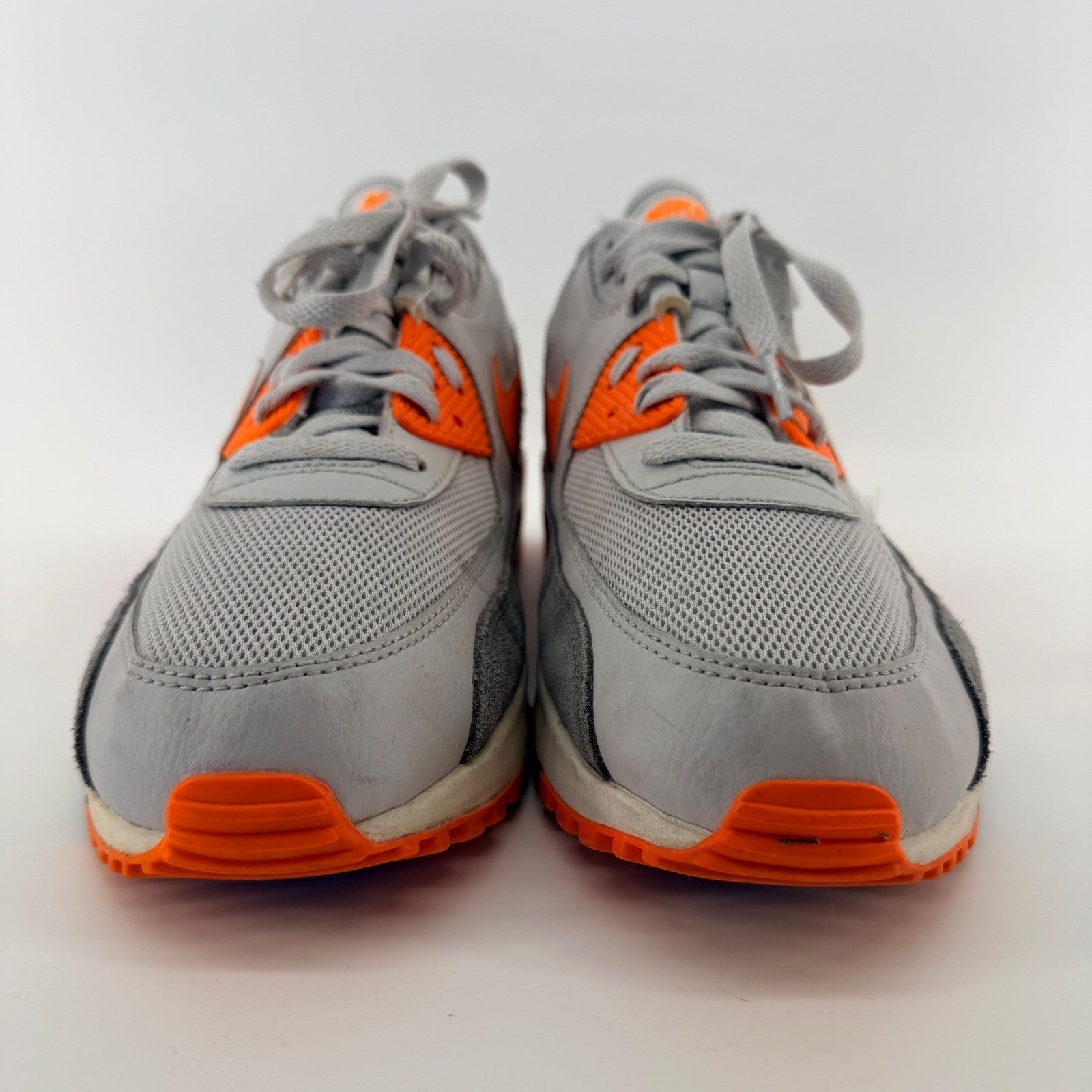 Nike Air Max 90 Wolf Grey Total Orange Mens Sneakers Running Shoes Size 11