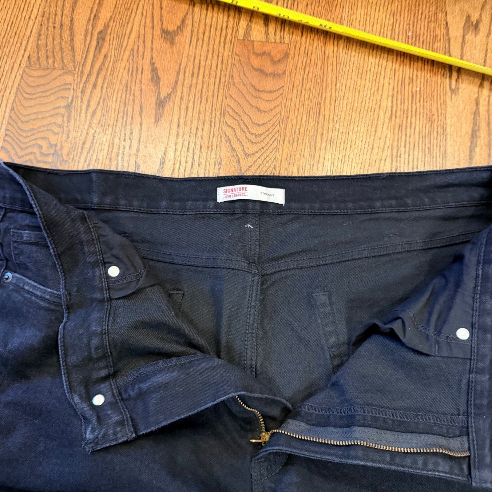 Signature by Levi Strauss Men's Straight Fit Jeans Black W40 L32 58988-0071