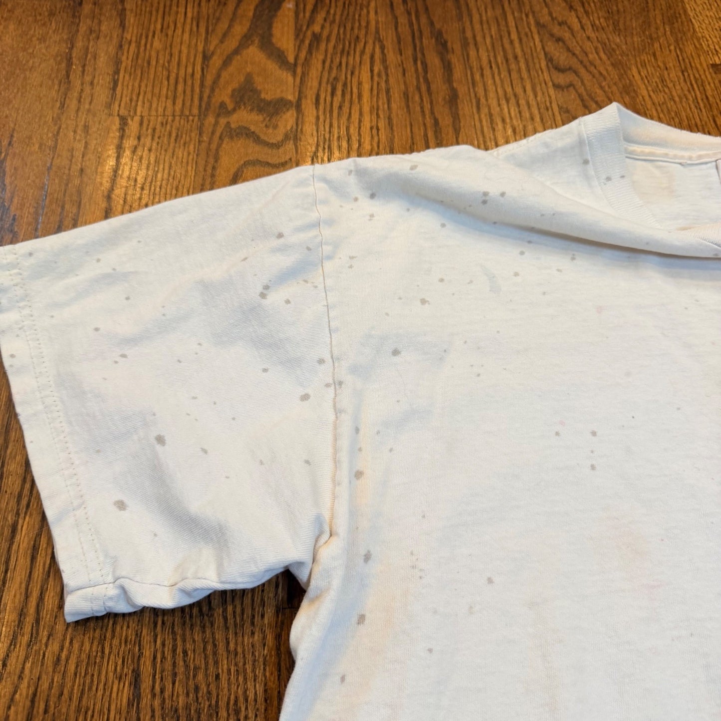 Vintage Stihl Power Tool Graphic T Heavy Distressed White Large Delta Pro Weight