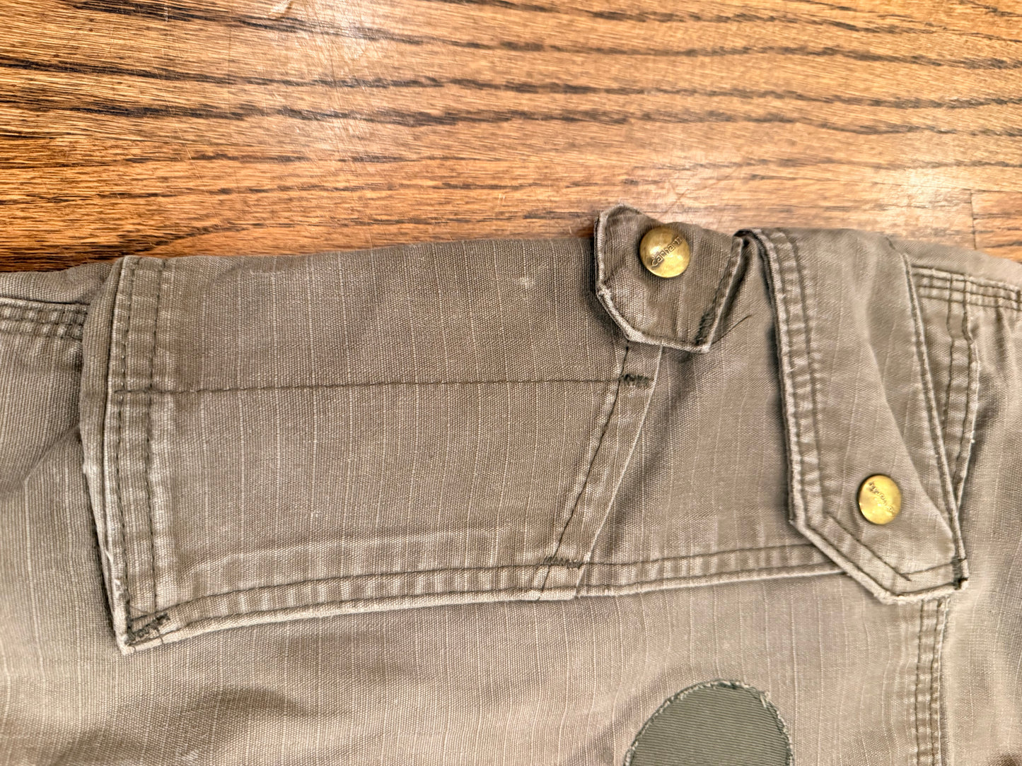 Carhartt Patched Ripstop Work Pants Distressed Utility Cargo 27x30 Streetwear