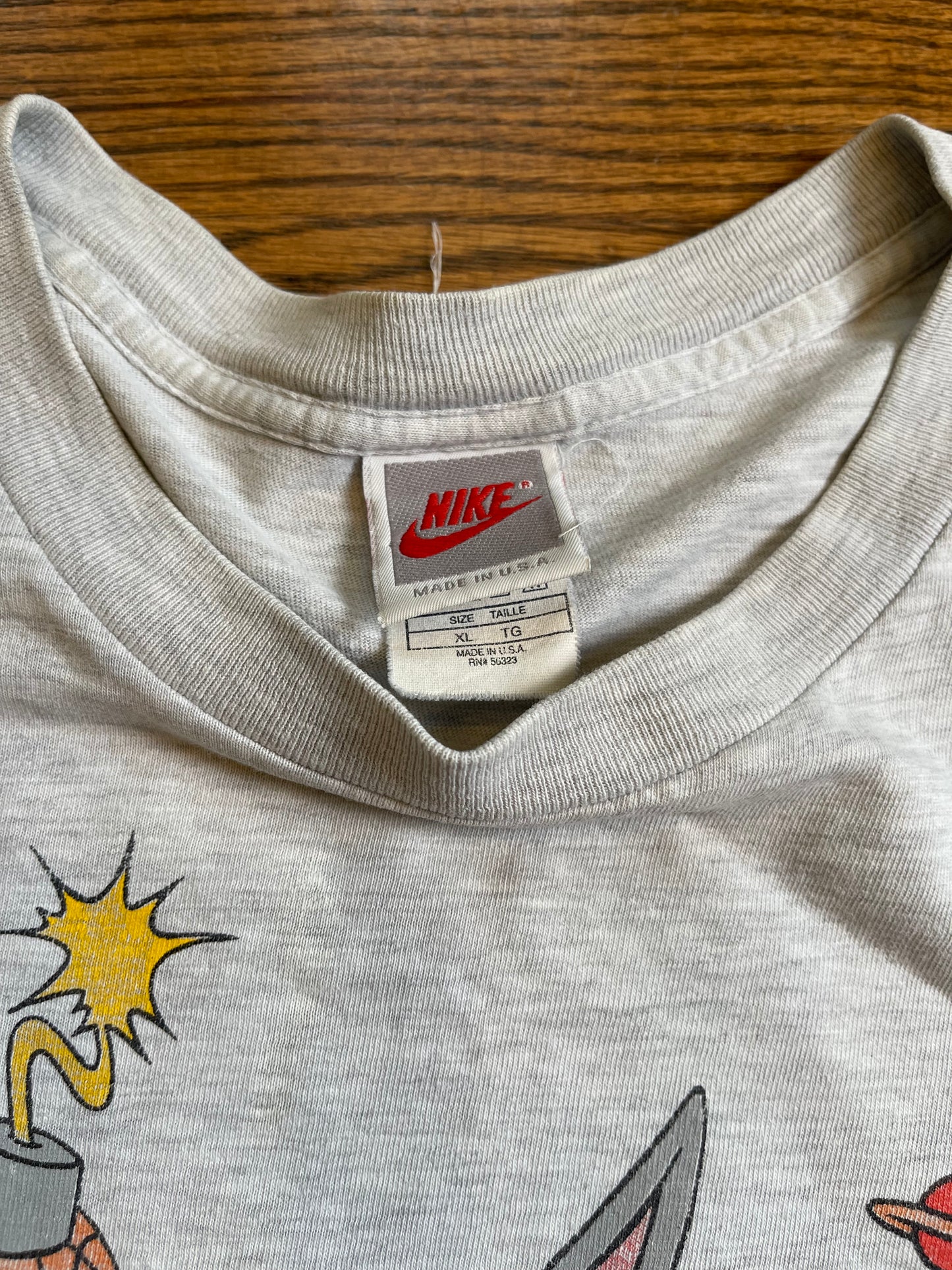 Vintage 90s Nike “Hare Jordan” Bugs Bunny T-Shirt Single Stitch XL Space Jam Era