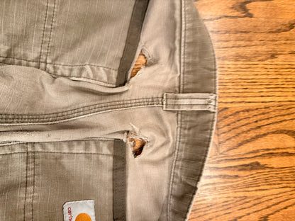 Carhartt Patched Ripstop Work Pants Distressed Utility Cargo 27x30 Streetwear