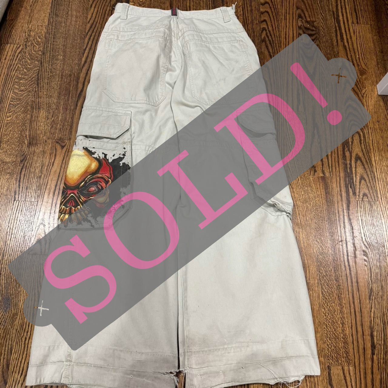 JNCO “Skull” Khaki Cargo Pants | 90s Vintage Wide-Leg – The Attic