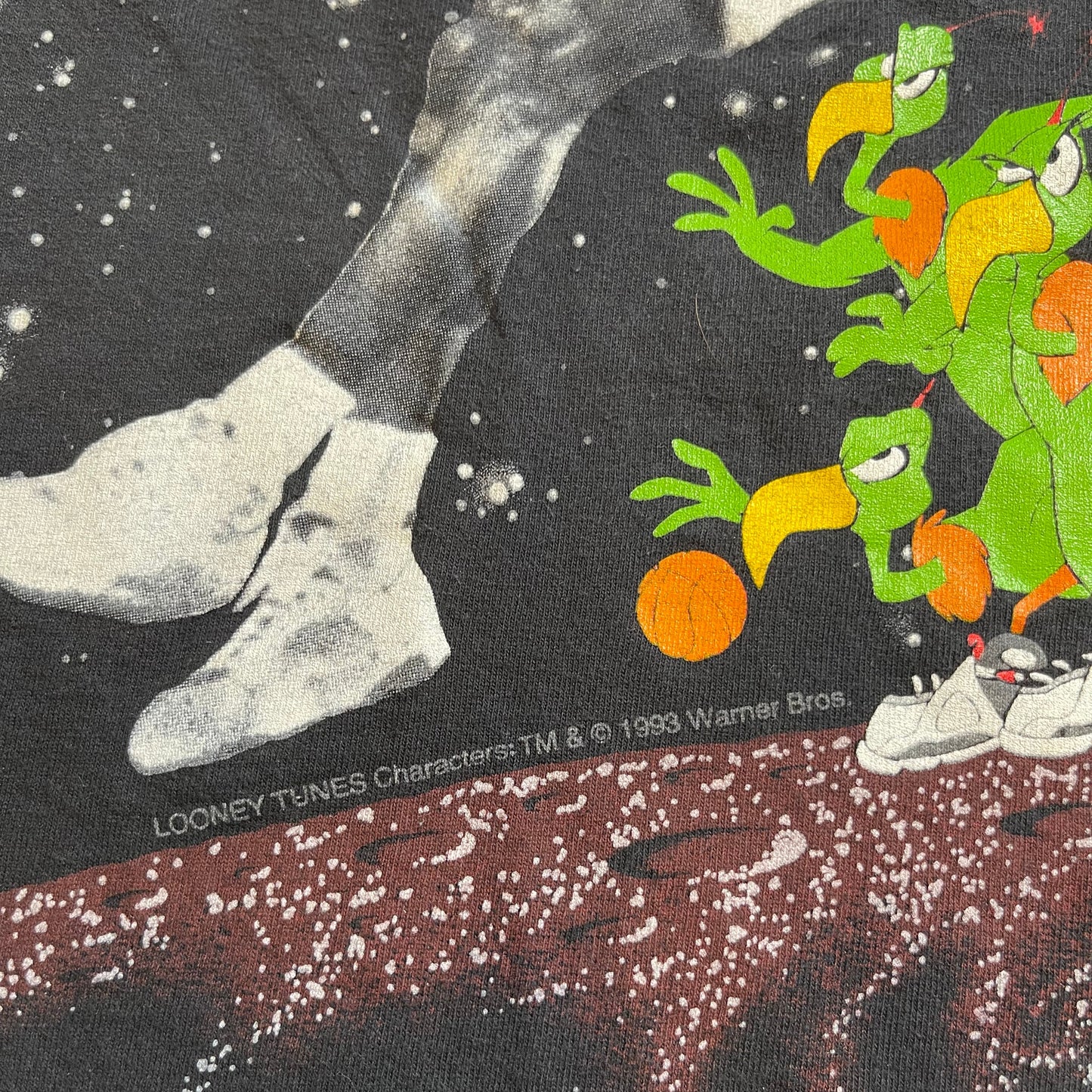 Illustration of a character in space with an astronaut and planets.