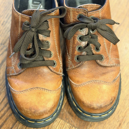 Dr. Martens 8651 Chunky Oxford Shoes Brown Leather Made in England Size 7